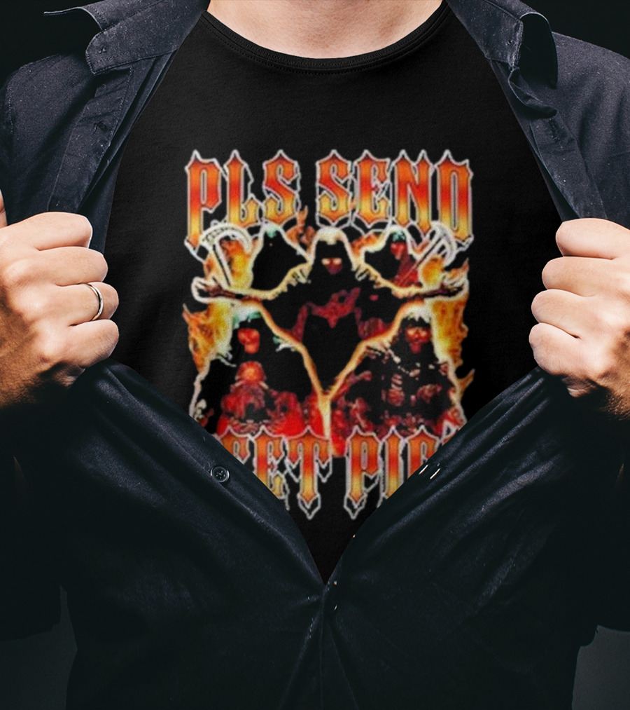 Pls Send Feet Pics Reaper Flames Vintage T-Shirt