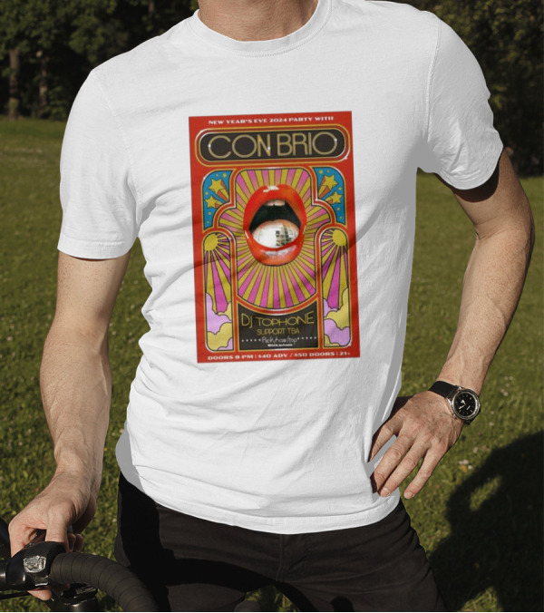 Con Brio New Year's Eve 2024 Party With DJ Tophone At Rickshaw Stop San Francisco December 31 T-Shirt
