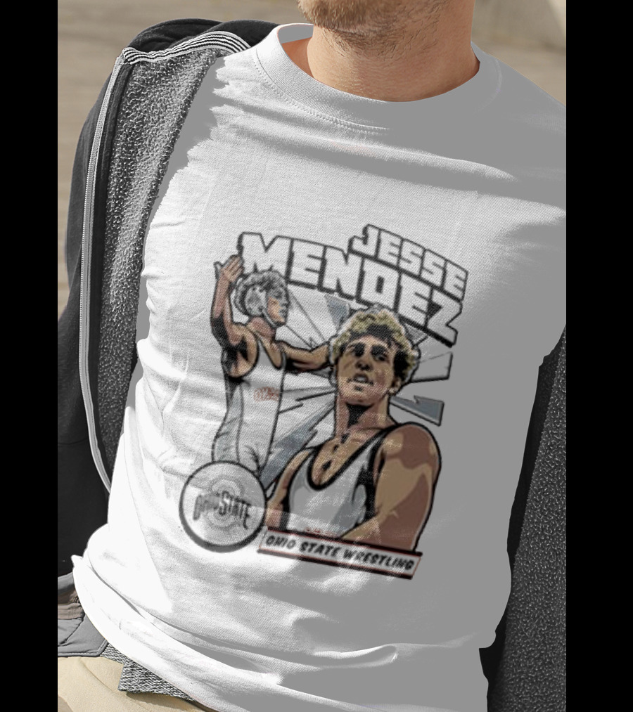 Jesse Mendez Ohio State Wrestling Buckeyes Icon NIL T-Shirt