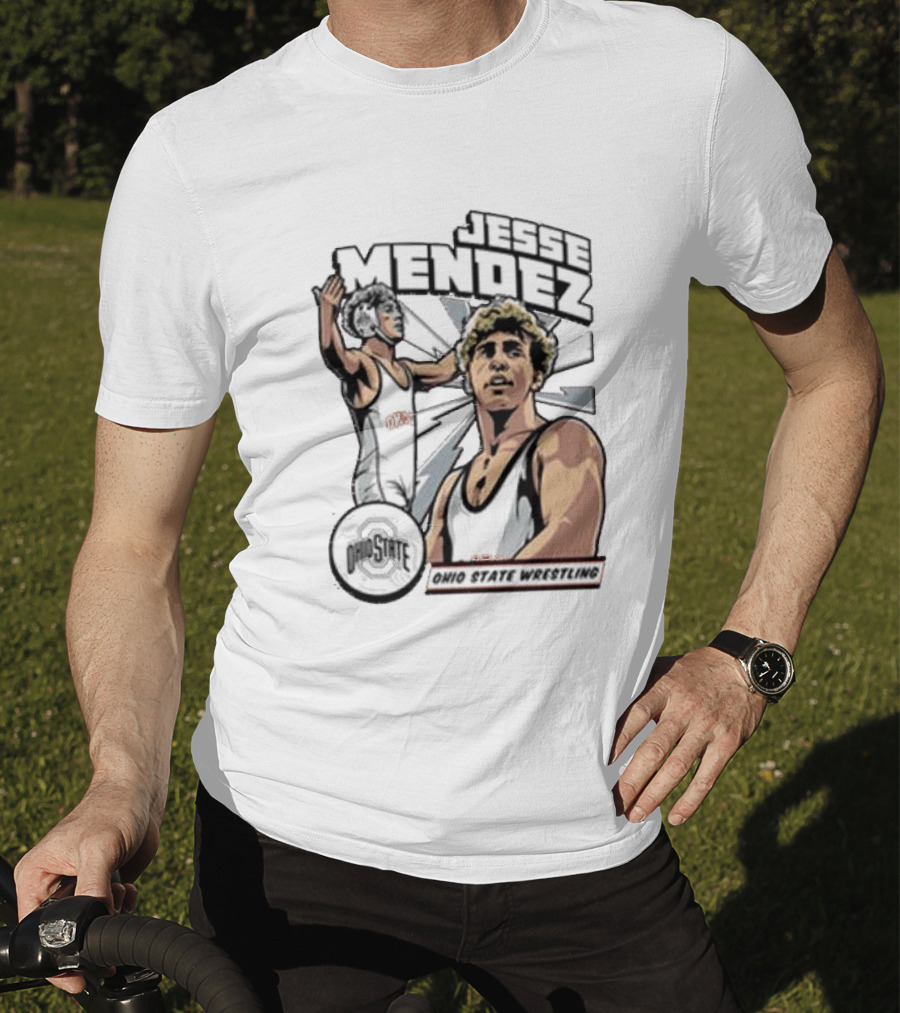 Jesse Mendez Ohio State Wrestling Buckeyes Icon NIL T-Shirt