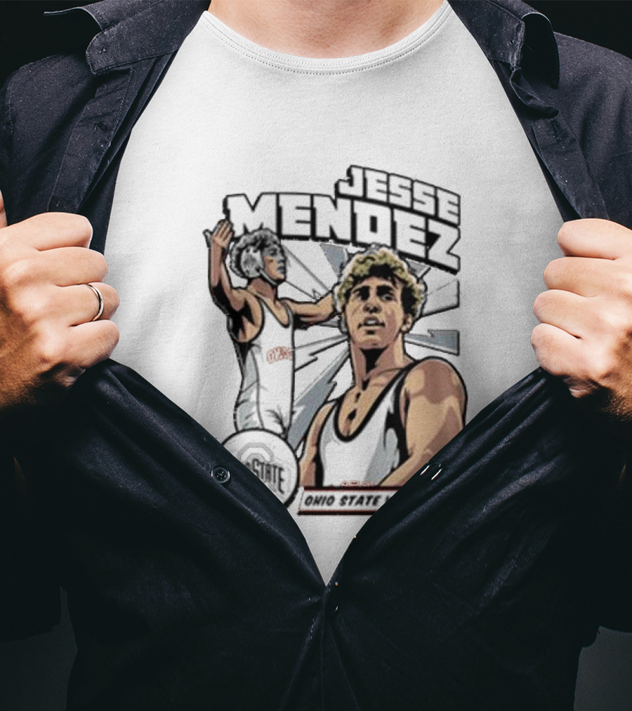 Jesse Mendez Ohio State Wrestling Buckeyes Icon NIL T-Shirt