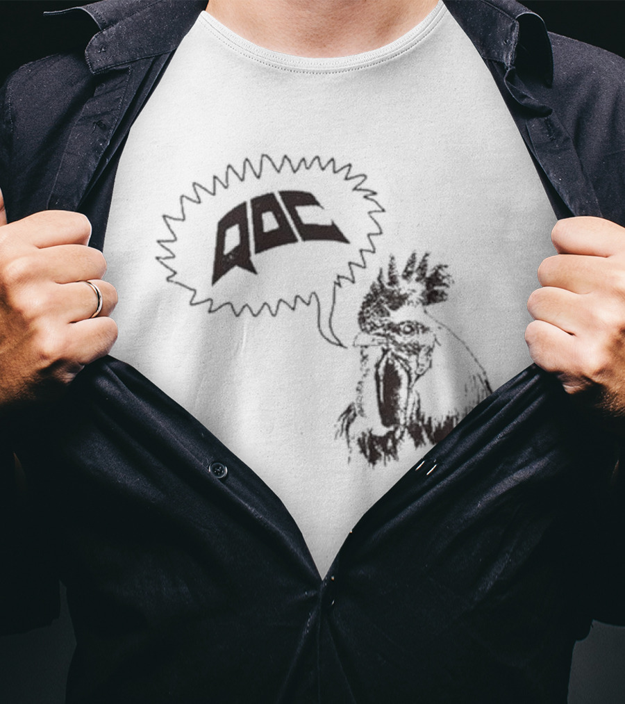 QOC Rooster Quarters Of Change Speech Bubble T-Shirt