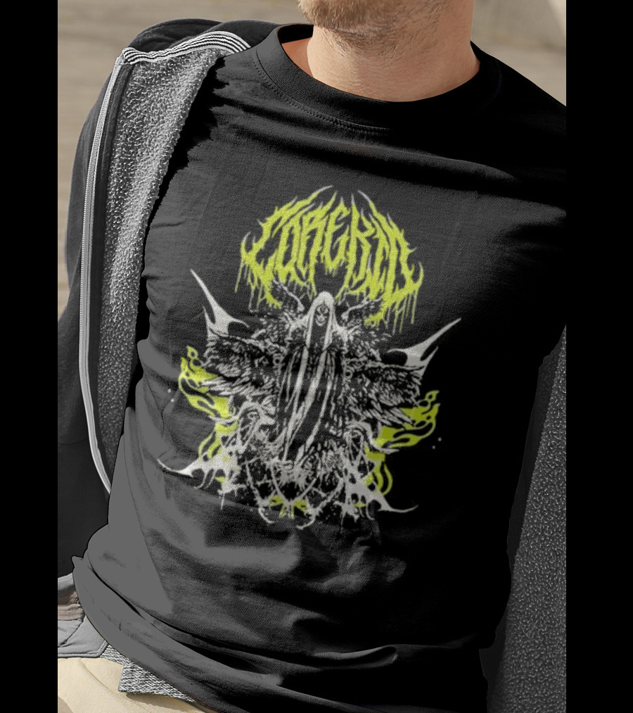 Corekid Dark Angel Grim Reaper Gothic Wings Neon T-Shirt