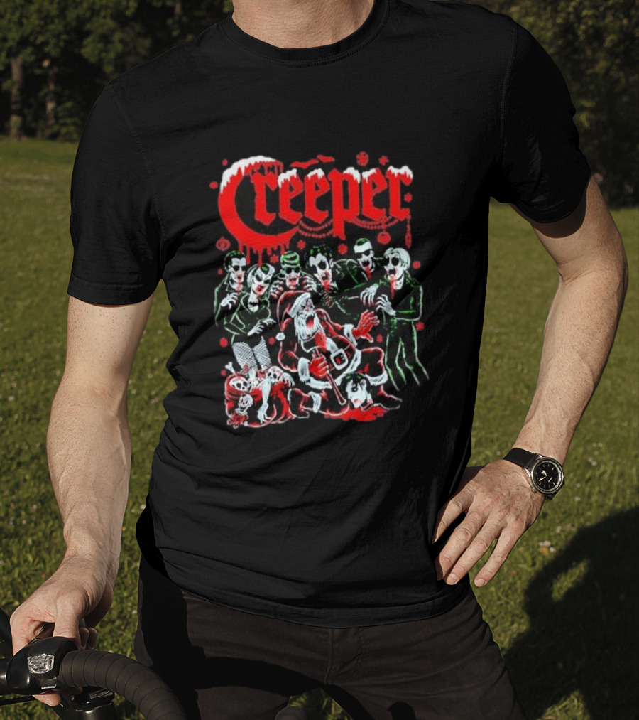 Creeper Sol Rac Santa Christmas Party T-Shirt