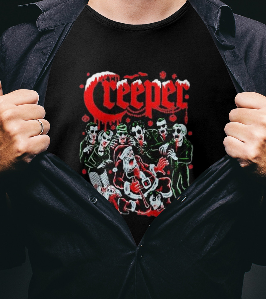 Creeper Sol Rac Santa Christmas Party T-Shirt