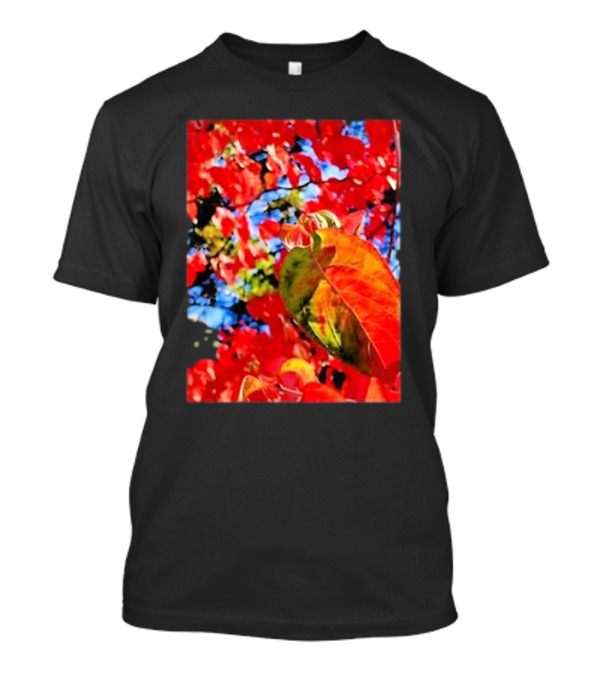 Looking Up And Seeing Red Ii Autumn Foliage Perspective T-Shirt