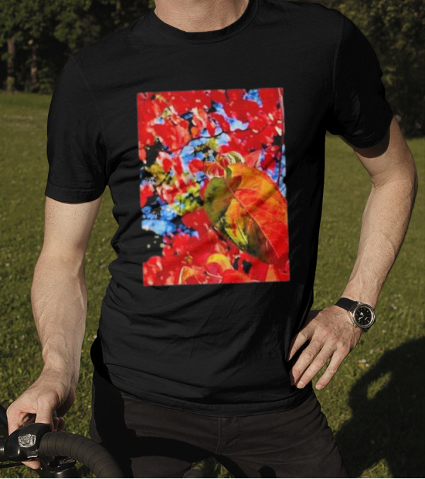 Looking Up And Seeing Red Ii Autumn Foliage Perspective T-Shirt