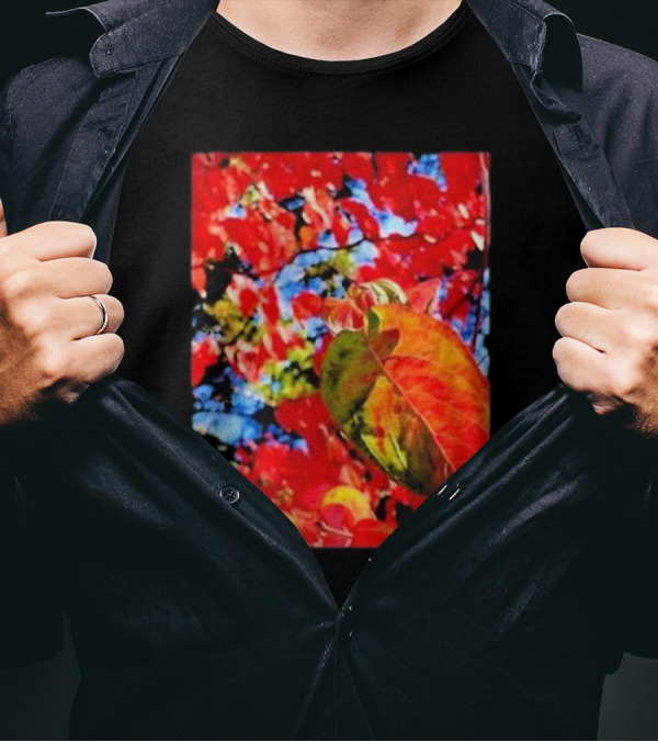 Looking Up And Seeing Red Ii Autumn Foliage Perspective T-Shirt