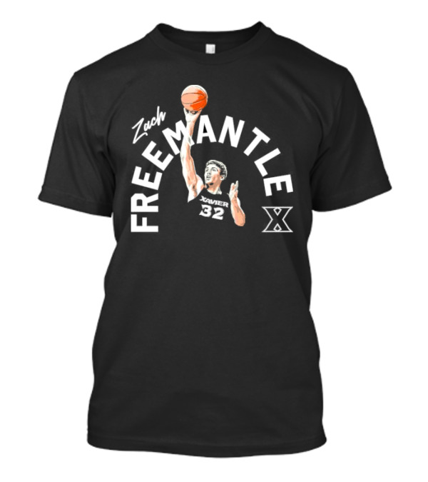 Zach Freemantle Xavier Musketeers Basketball Player 32 Dunking Action T-Shirt