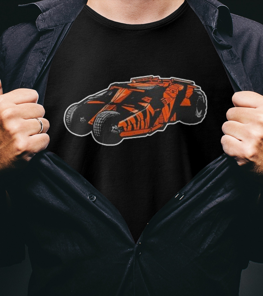 Cincy Ss Joemobile Orange And Black Vehicle With Bold Tires T-Shirt