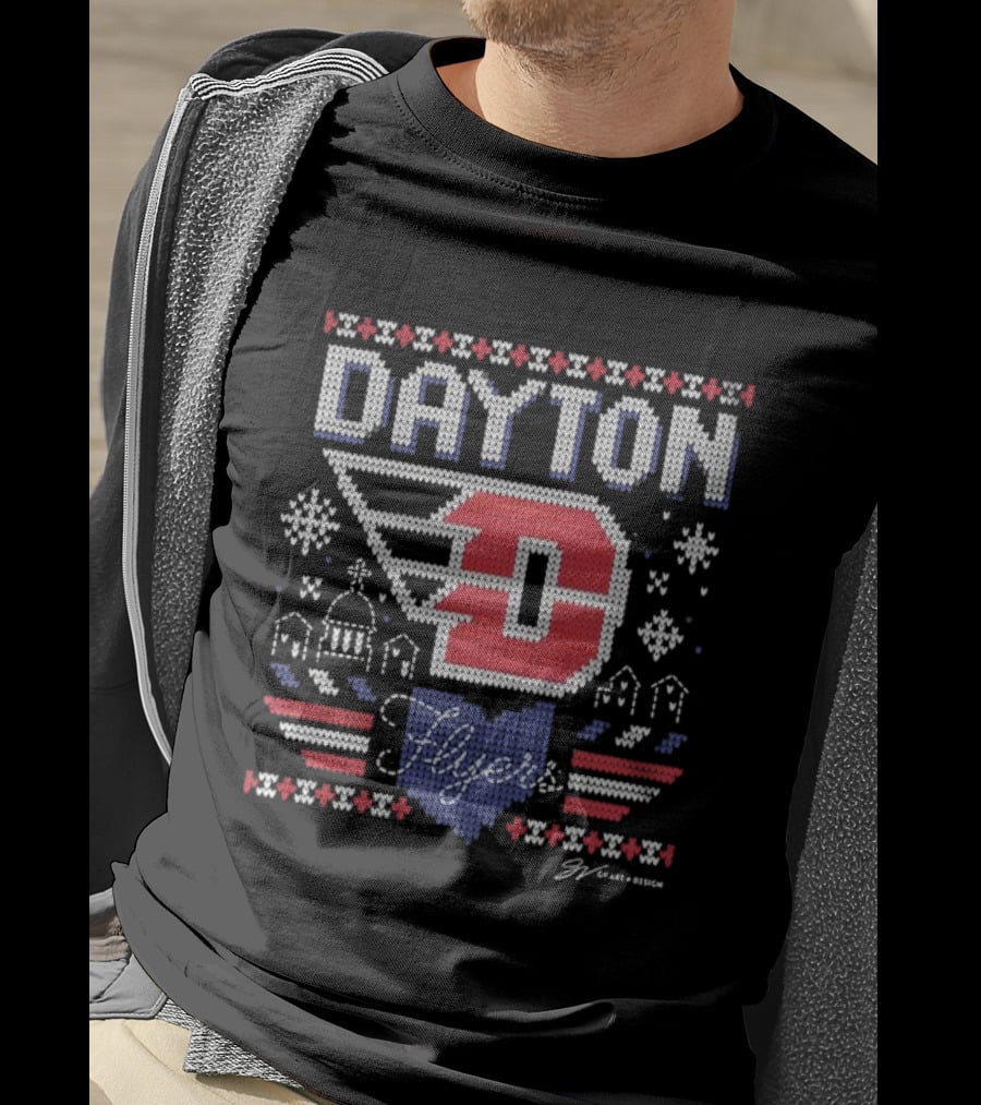 Dayton Flyers Swishmas Ugly Christmas T-Shirt