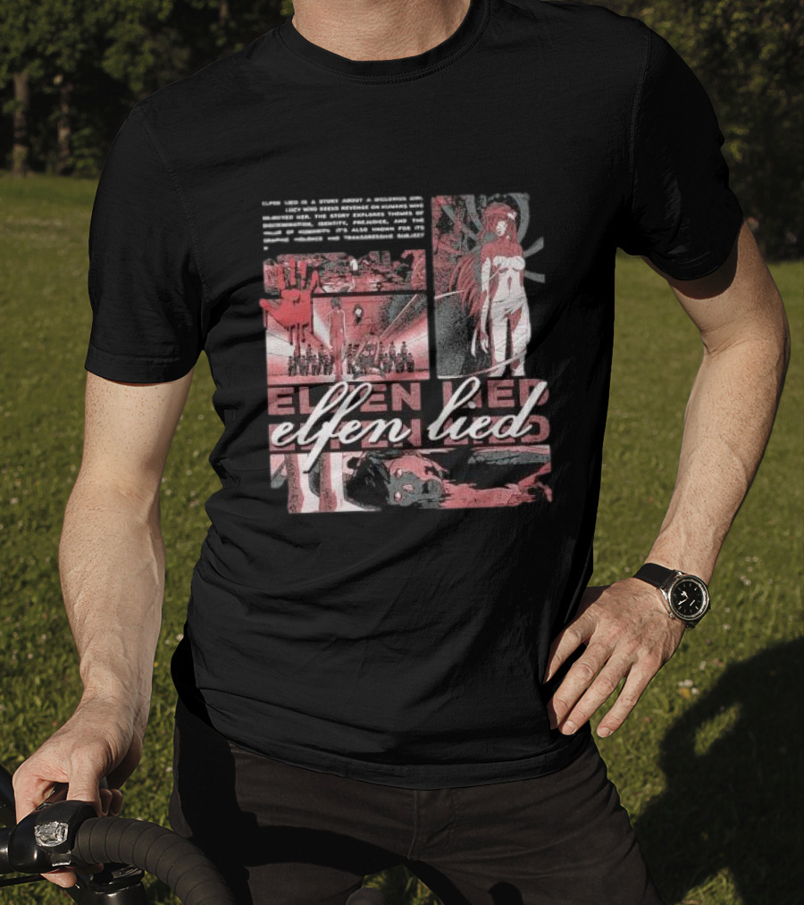 Elfen Lied Story And Imagery With Elfen Lied Text And Visual Elements T-Shirt