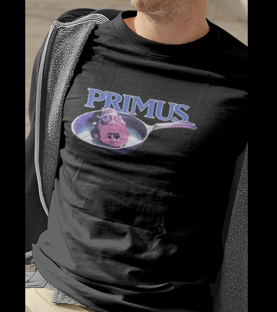 Primus Fizzle Fry Album Art Purple Character In Pan T-Shirt