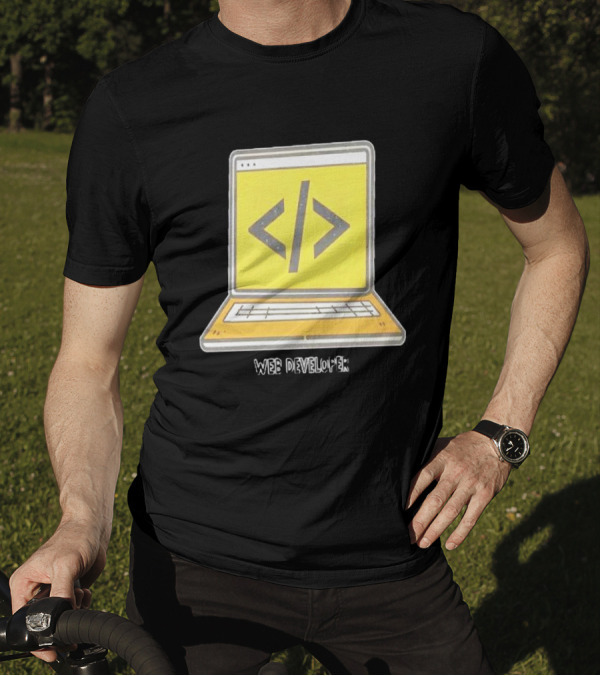 Web Developer Laptop Code Symbol Professional Occupation T-Shirt