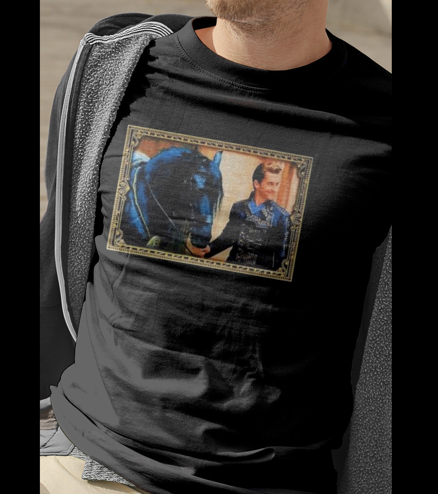 Wicked Fiyero Frame With Dark Horse And Male Figure In Ornate Border T-Shirt
