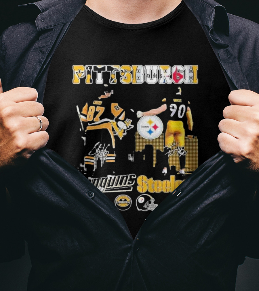 Pittsburgh Penguins All Season Steelers On Sundays Hockey Football Pride T-Shirt