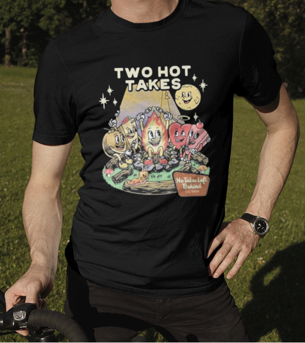 Two Hot Takes Campfire Characters No Takes Left Behind U.S. Tour T-Shirt