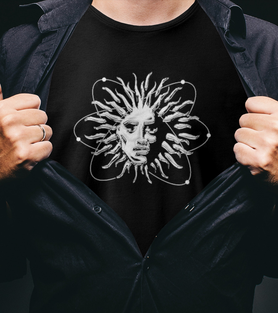 V Atom Sun Face T-Shirt
