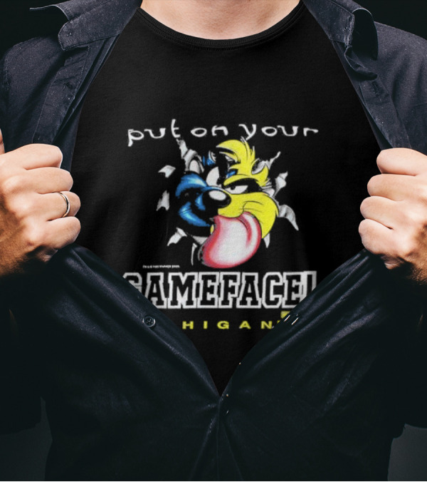 Put On Your Gameface Michigan University Of Michigan Taz The Tasmanian Devil Looney Tunes T-Shirt