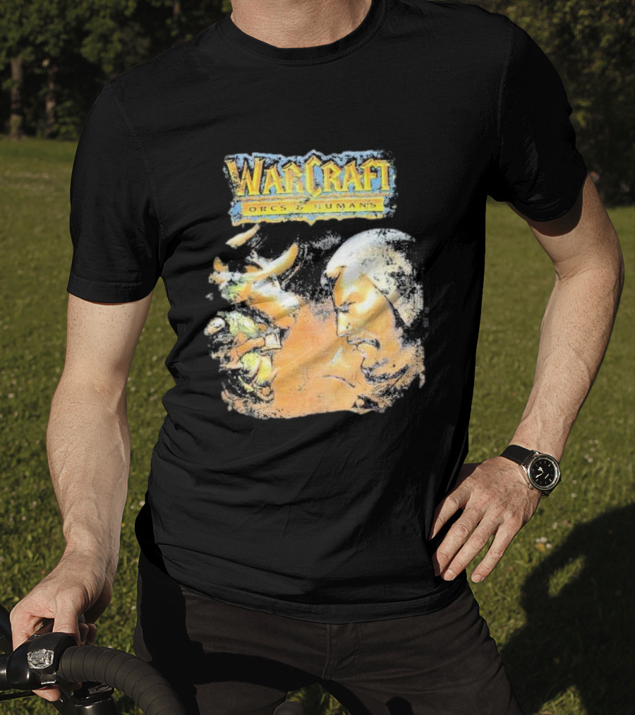Warcraft Orcs And Humans Showdown Fantasy Battle Grey T-Shirt