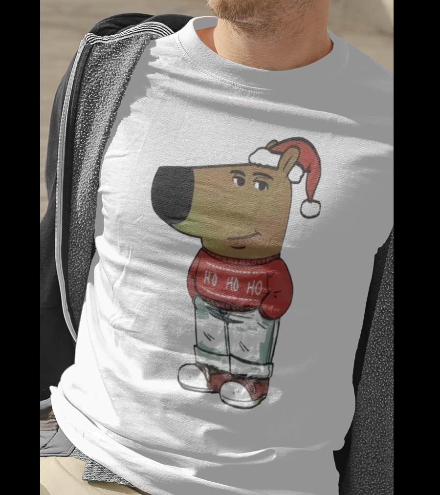 Ho Ho Ho Chill Guy Dog Christmas T-Shirt