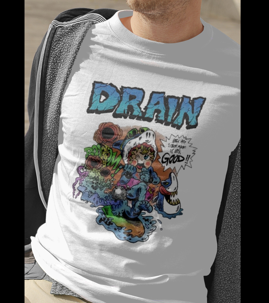 DRAIN Life's Hard But I Got It Good Skater Duck Bombs T-Shirt