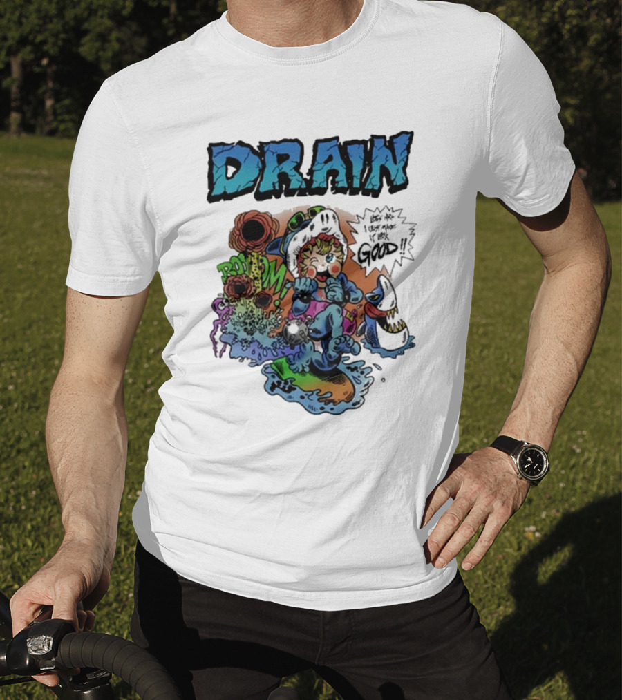 DRAIN Life's Hard But I Got It Good Skater Duck Bombs T-Shirt