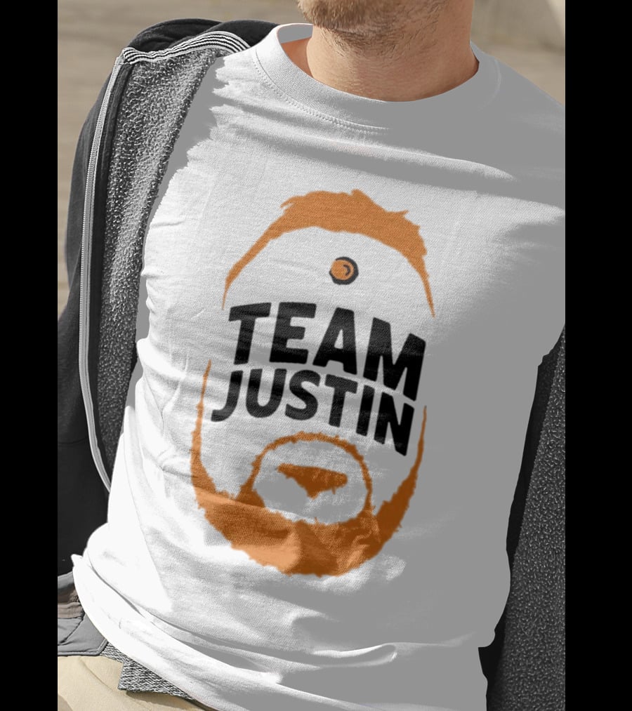 Team Justin Beard Bracket Logo Face T-Shirt