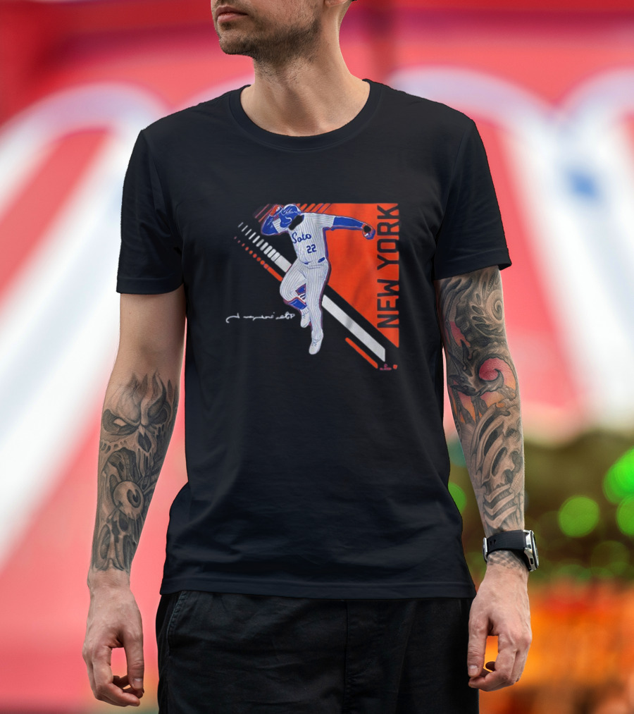 Juan Soto New York Pose 2.0 Pinstripes 22 T-Shirt