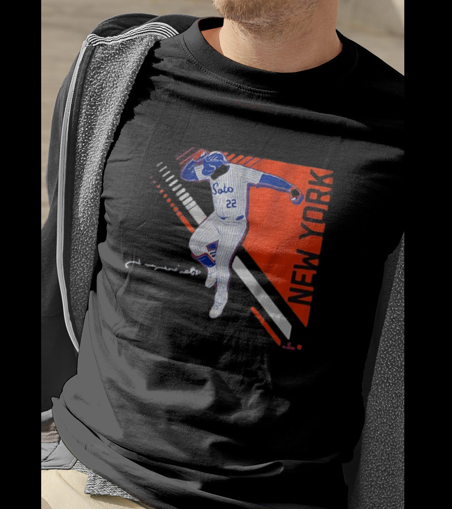 Juan Soto New York Pose 2.0 Pinstripes 22 T-Shirt