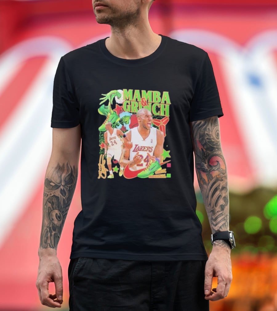 Mamba And Grinch Stole Christmas Kobe Bryant Lakers T-Shirt