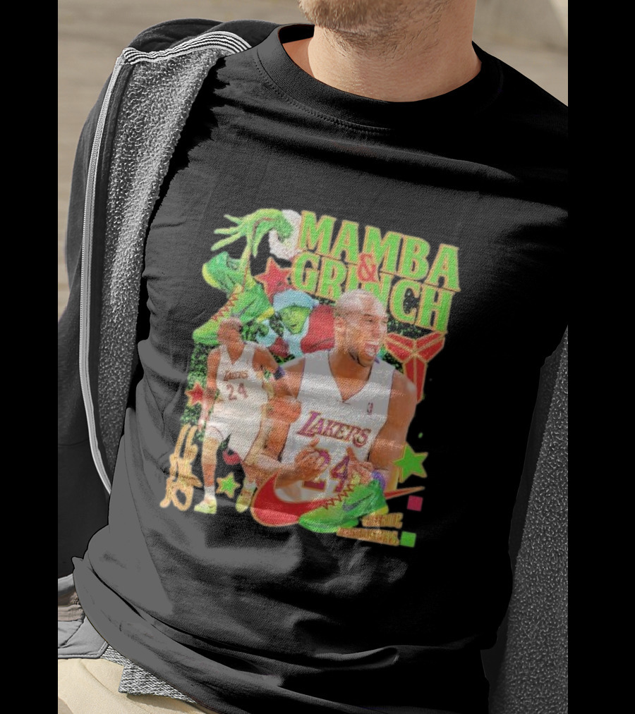 Mamba And Grinch Stole Christmas Kobe Bryant Lakers T-Shirt
