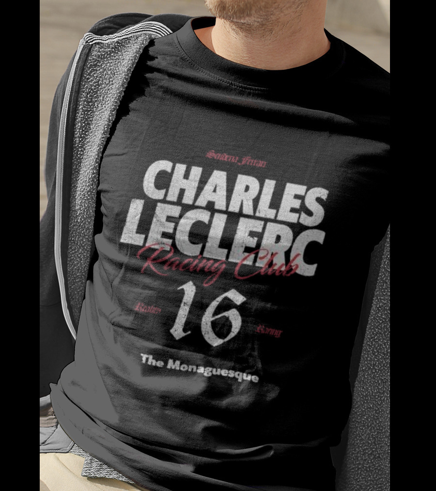 Scuderia Ferrari Charles Leclerc Racing Club 16 The Monaguesque T-Shirt