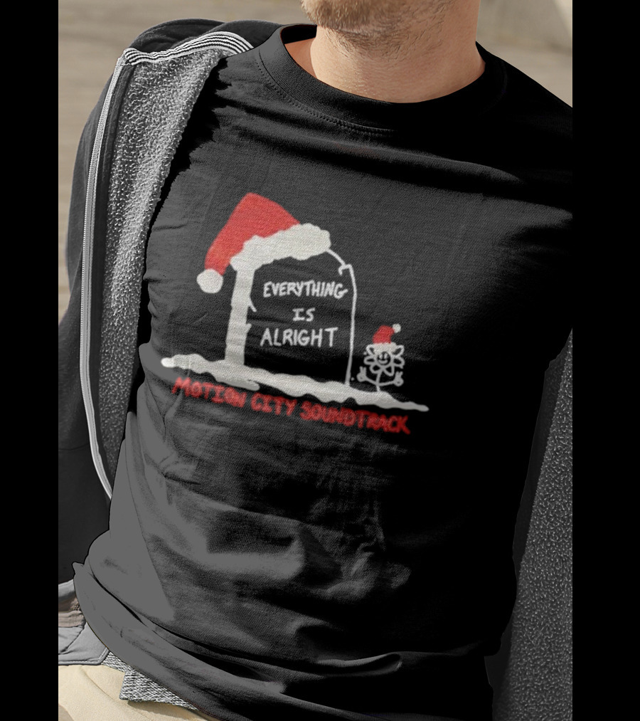 Motion City Soundtrack Everything Is Alright Santa Gravestone T-Shirt