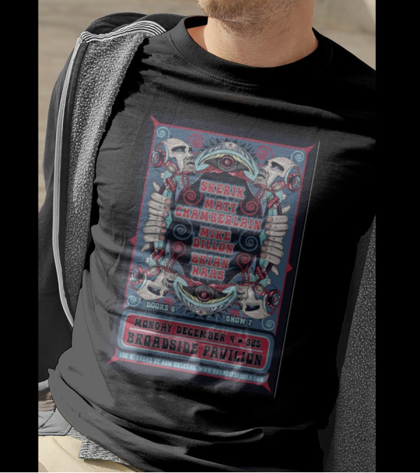 Skerik Matt Chamberlain Mike Dillon Brian Haas Live At Broadside Pavilion New Orleans December 9 T-Shirt