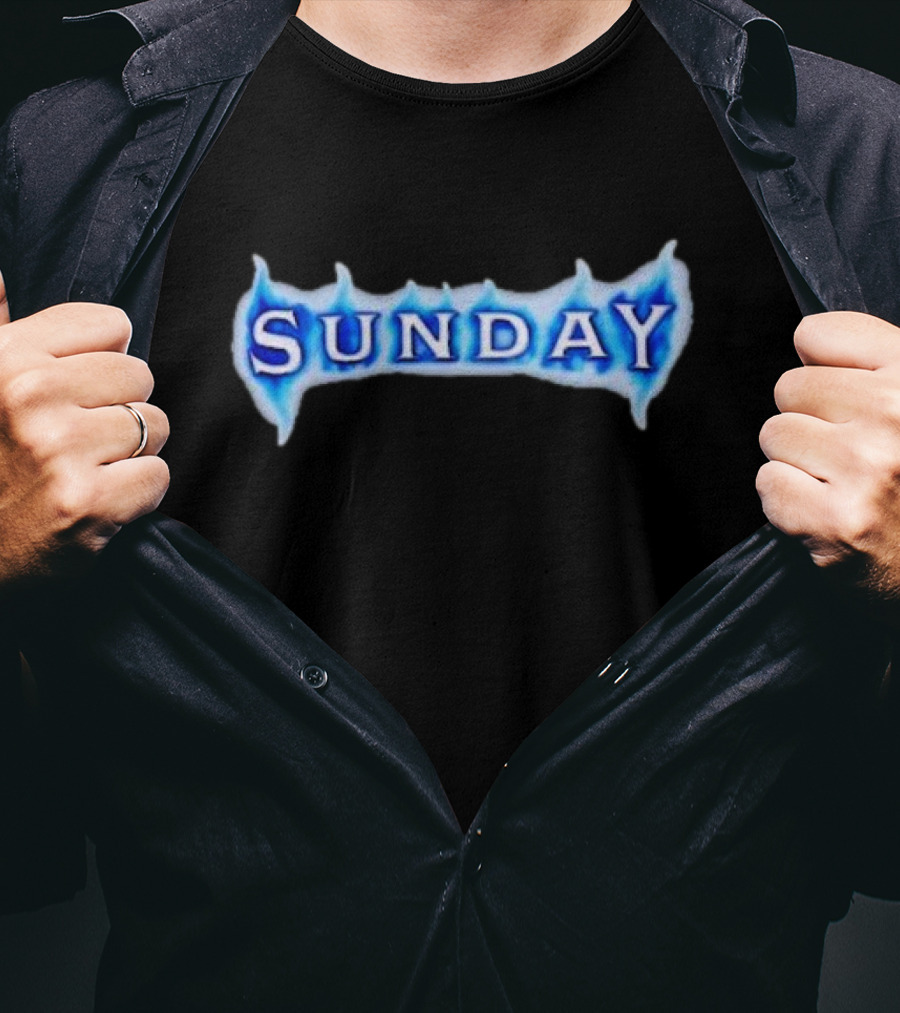 Sunday Ice Blue Flame T-Shirt