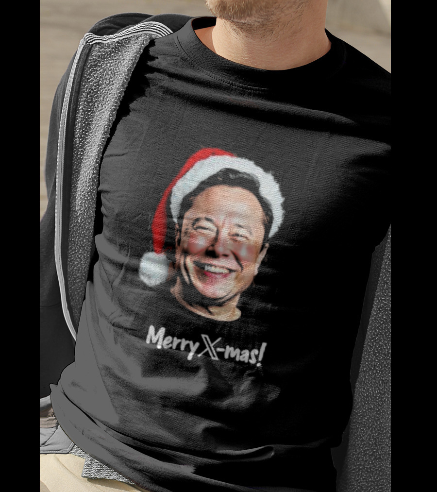 Eleon Musk Merry X-mas Santa Claus Christmas T-Shirt