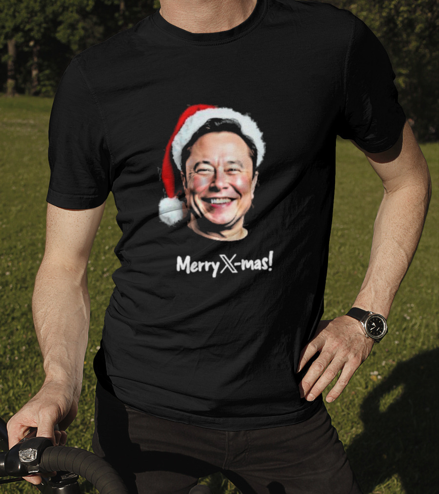 Eleon Musk Merry X-mas Santa Claus Christmas T-Shirt