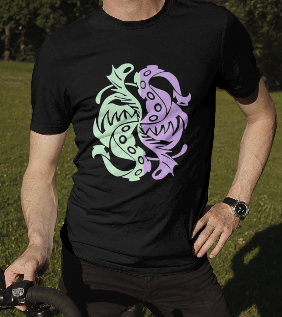 Envy Sigil Green And Purple Tribal Yin Yang T-Shirt