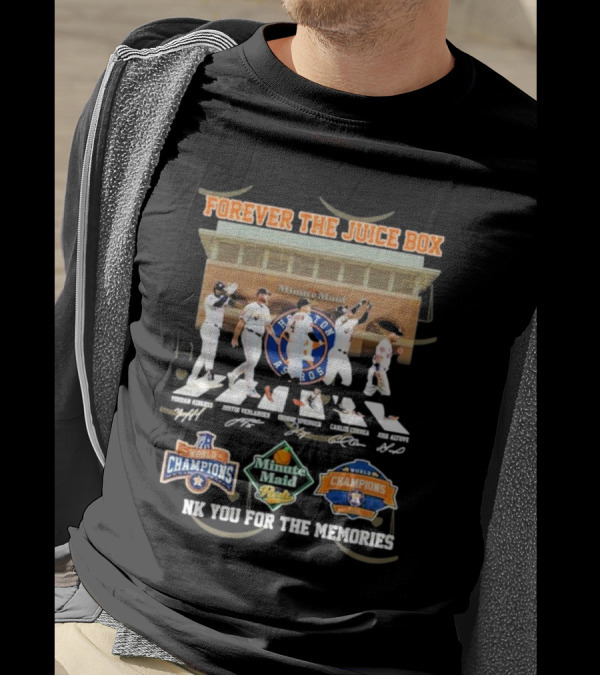 Forever The Juice Box Houston Astros World Champions Minute Maid Park Signature Thank You For The Memories T-Shirt