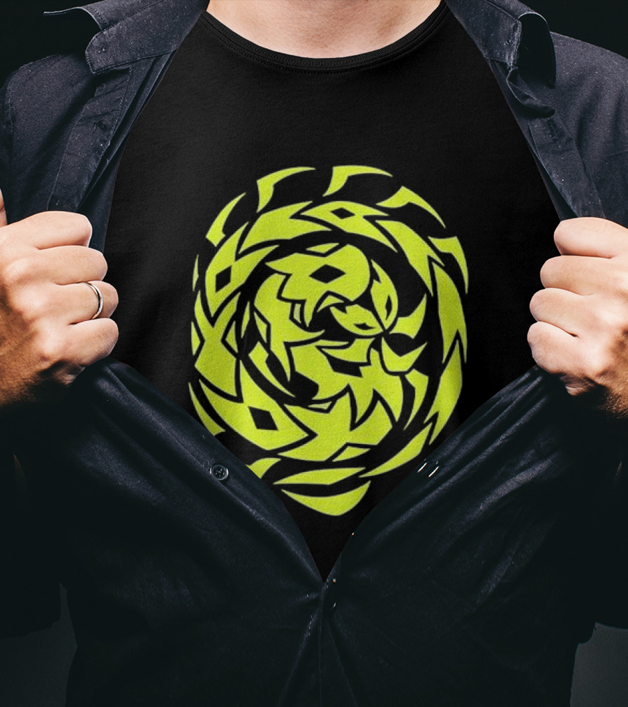 Greed Sigil Black And Yellow Spiral T-Shirt