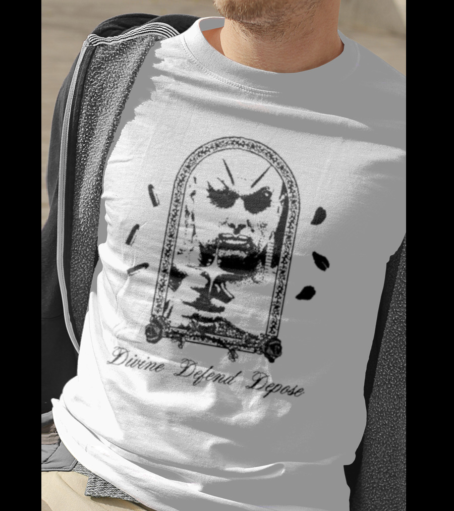 Divine Defend Depose Catchinglizards Mirror Reflection Roses T-Shirt