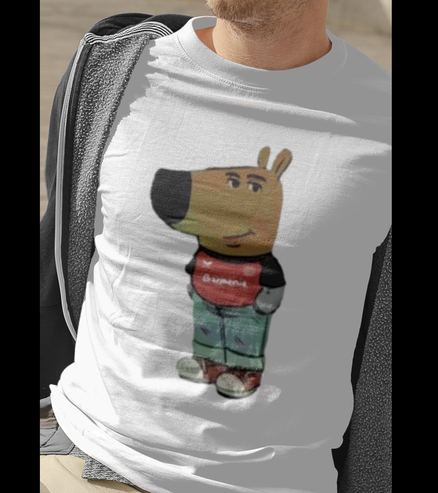 Chill Guy Dog Bayer 04 Leverkusen Mascot Wearing Red Black T-Shirt