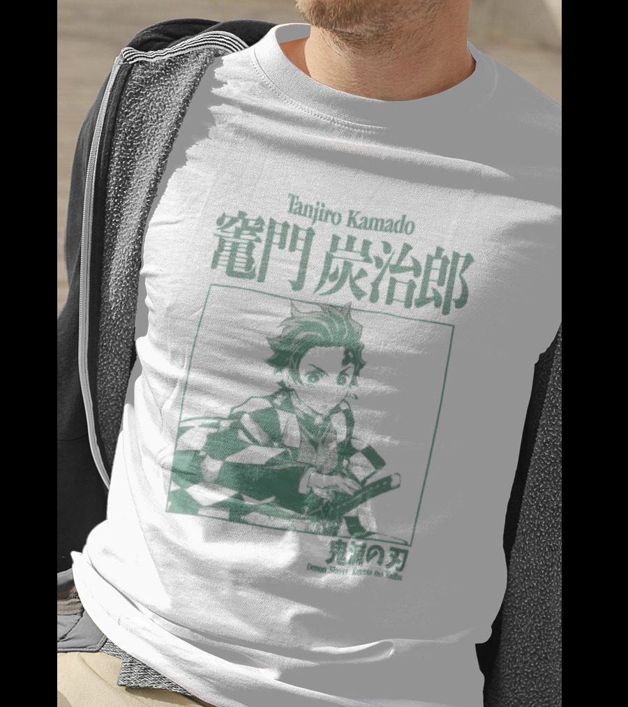 Tanjiro Kamado Demon Slayer Kimetsu No Yaiba Halftone T-Shirt