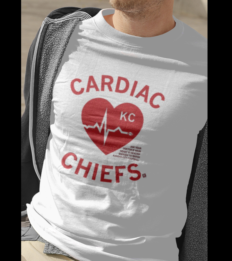 Cardiac Chiefs KC Heartbeat Kansas City Football T-Shirt