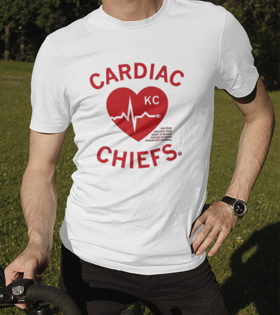 Cardiac Chiefs KC Heartbeat Kansas City Football T-Shirt