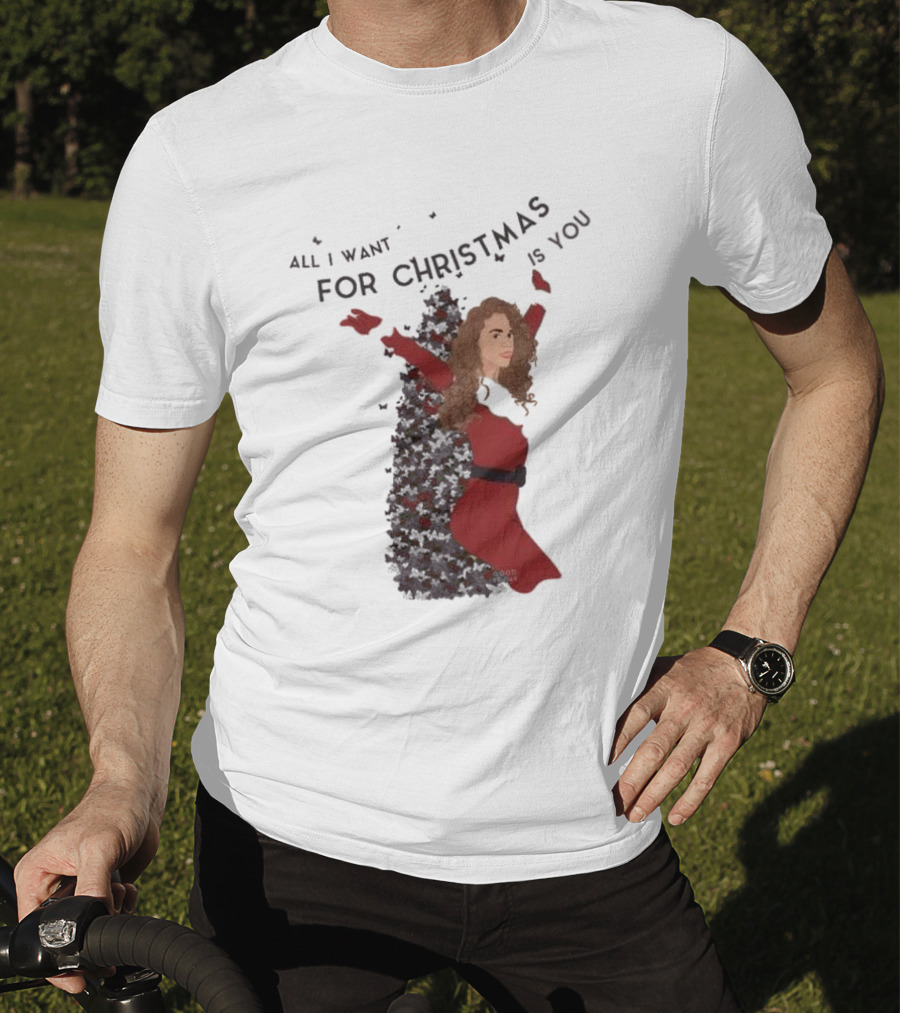 All I Want For Christmas Is You Mariah Carey Butterfly Holiday T-Shirt