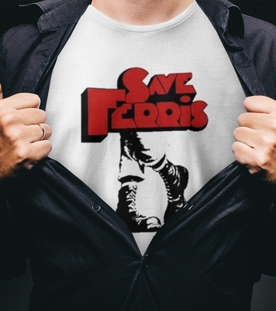 Save Ferris Punk Boots Iconic Style Ferris Bueller's Day Off T-Shirt