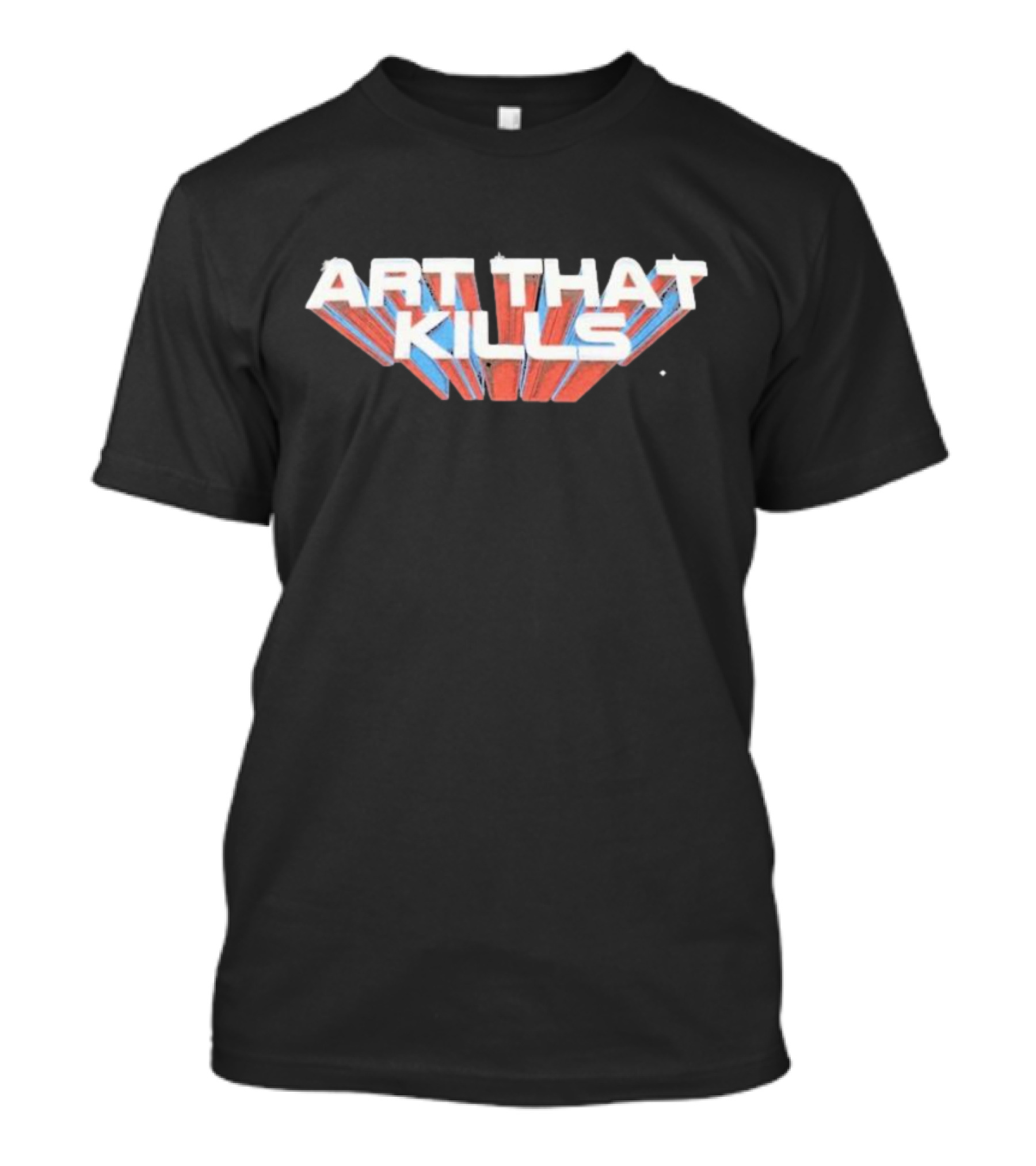 Art That Kills Gallery Dept Vintage Style Retro 3D Text T-Shirt