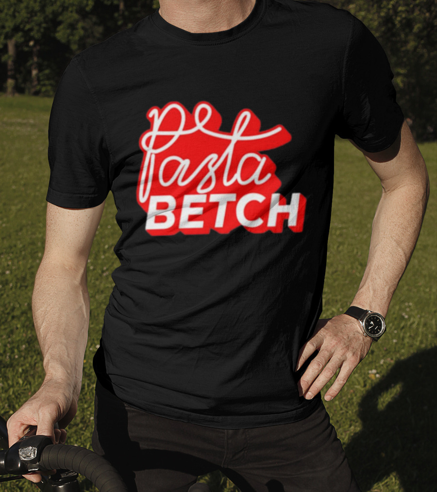 ITSQCP Pasta Betch Red And White Bold Script T-Shirt